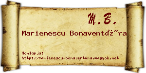 Marienescu Bonaventúra névjegykártya